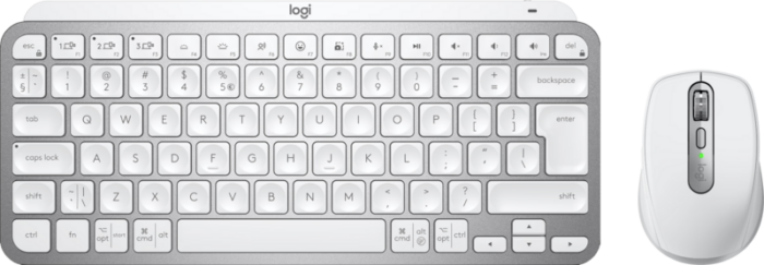 Logitech MX Keys Mini Draadloos Qwerty Grijs + Logitech MX Anywhere 3S Compact Grijs