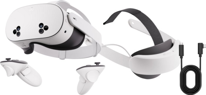 Meta Quest 3S 256GB + Link Cable + Elite Strap met batterij